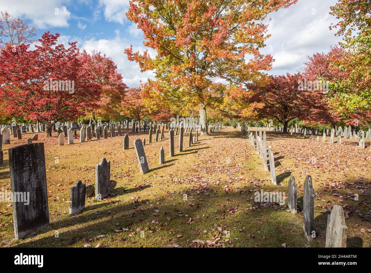 HIstoric colonial cemetery in Charlotte, North Carolina, where original settlers and