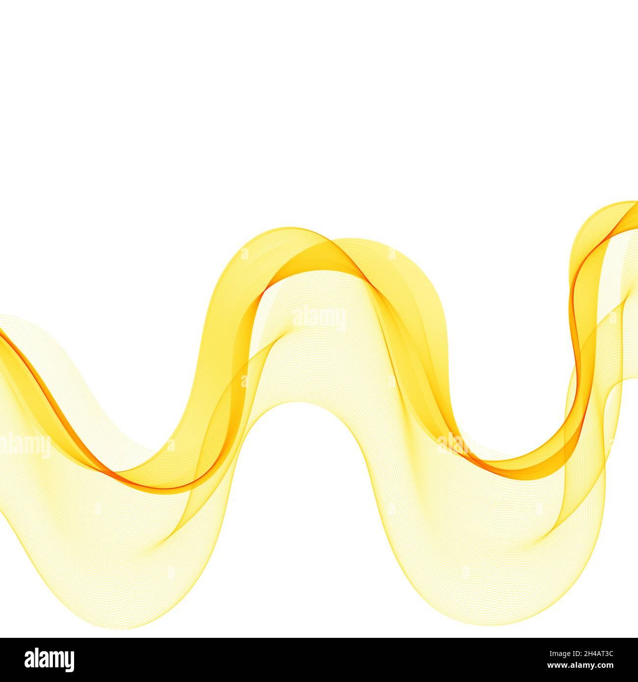 Orange abstract wave. Curves isolated on white background. Design ...