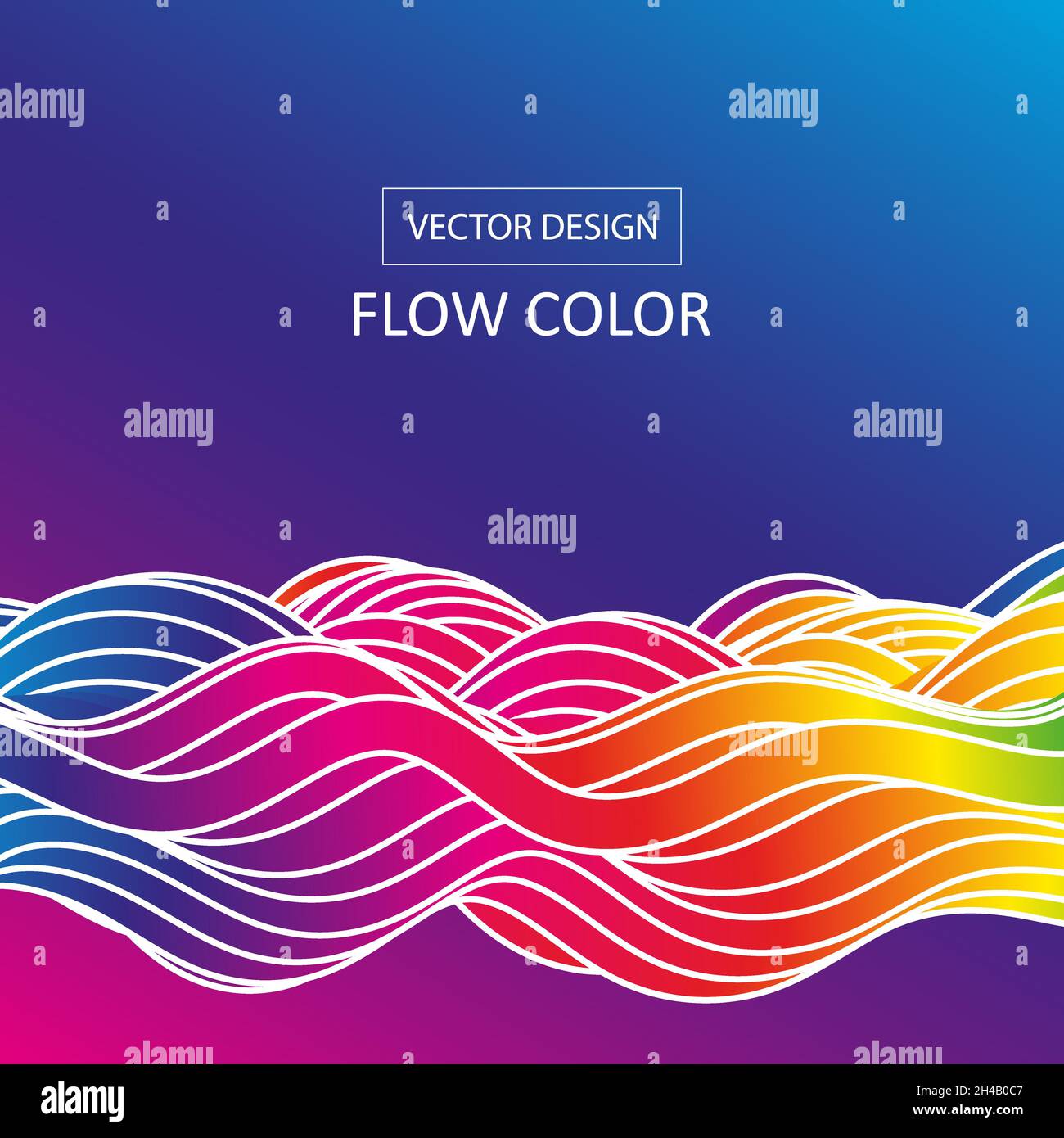 Fresh Colorwave Colorful color wave. Liquid waves. Modern design element Stock Photo ...