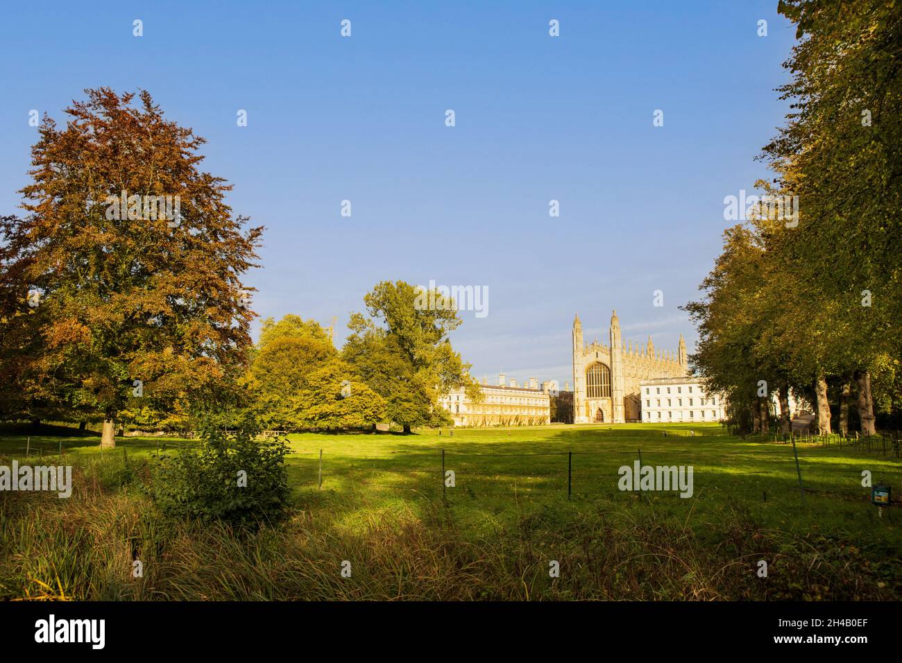 Kings College Chapel in Autumn Stock Photo