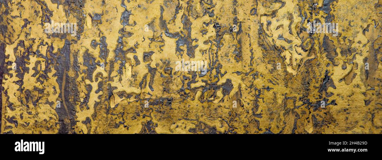 Abstract old crumpled ruberoid texture. Dark background with paint surface Stock Photo