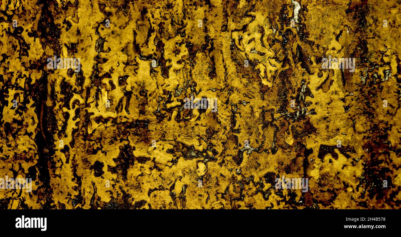 Abstract old crumpled ruberoid texture. Dark background with paint surface Stock Photo