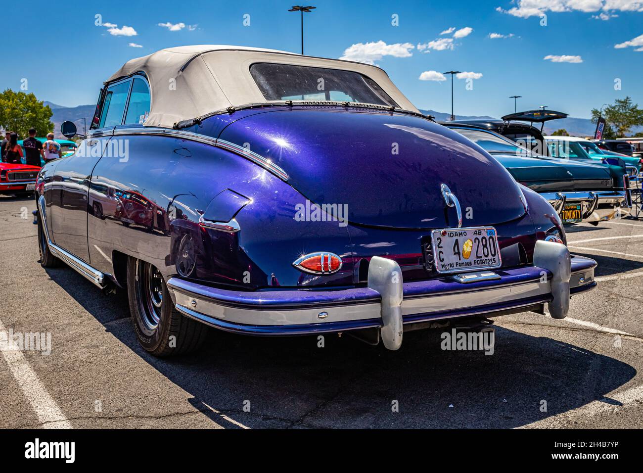 Reno, NV - August 4, 2021: 1948 Packard Super 8 Convertible at a local car show. Stock Photo
