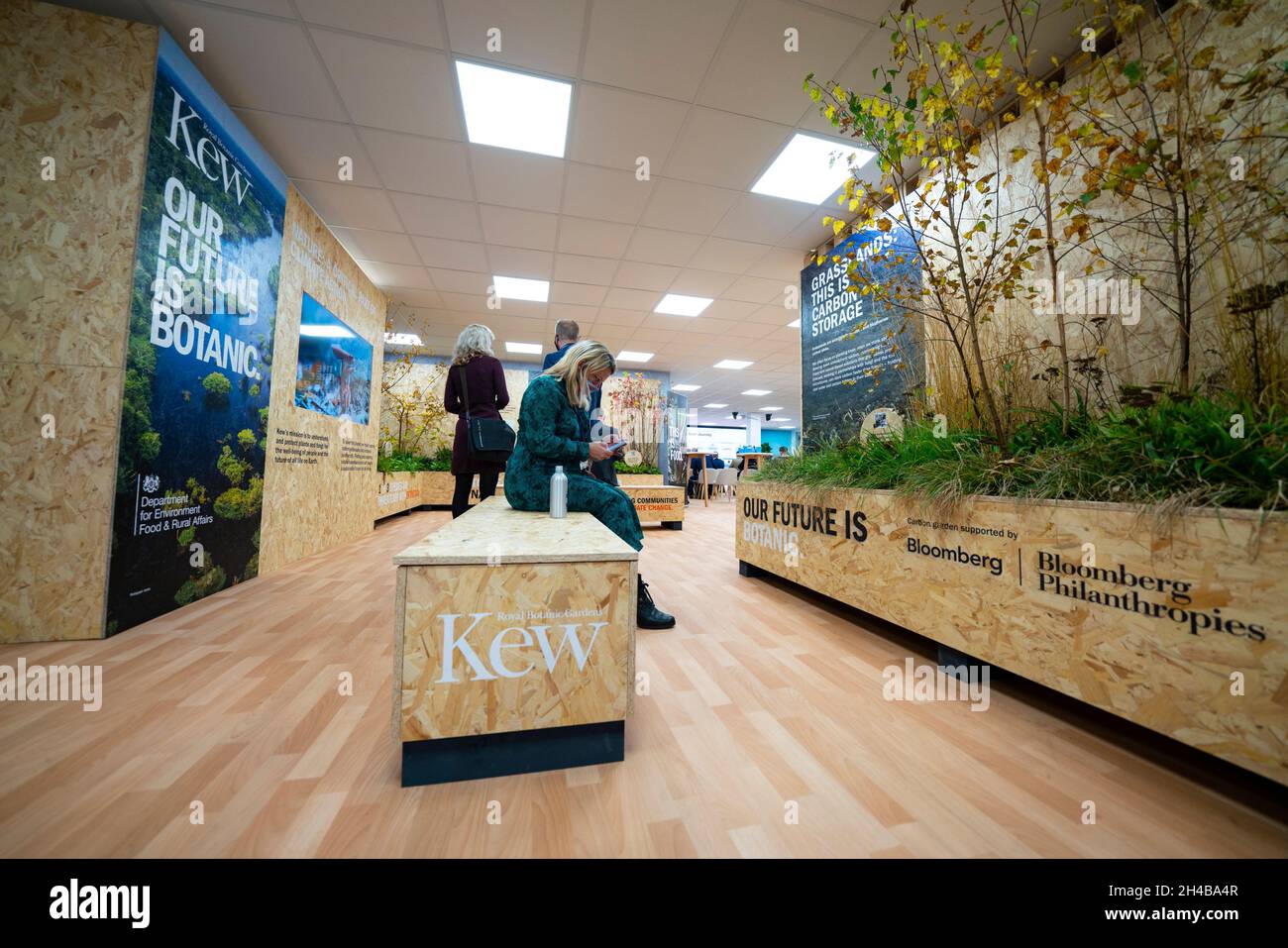Glasgow, Scotland, UK. 1st November 2021. Images from Monday at the UN climate change conference in Glasgow. Pic; The Royal Botanical Gardens Kew pavilion.  Iain Masterton/Alamy Live News. Stock Photo