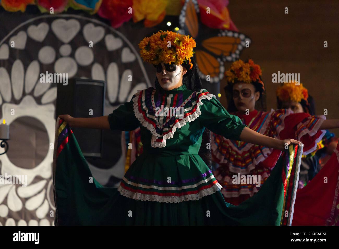 Members of the Davis high school Ballet Folkloric perform 'La Llorona