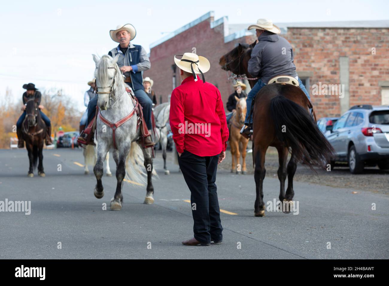 A young mariachi singer a performance of Mexican Horse