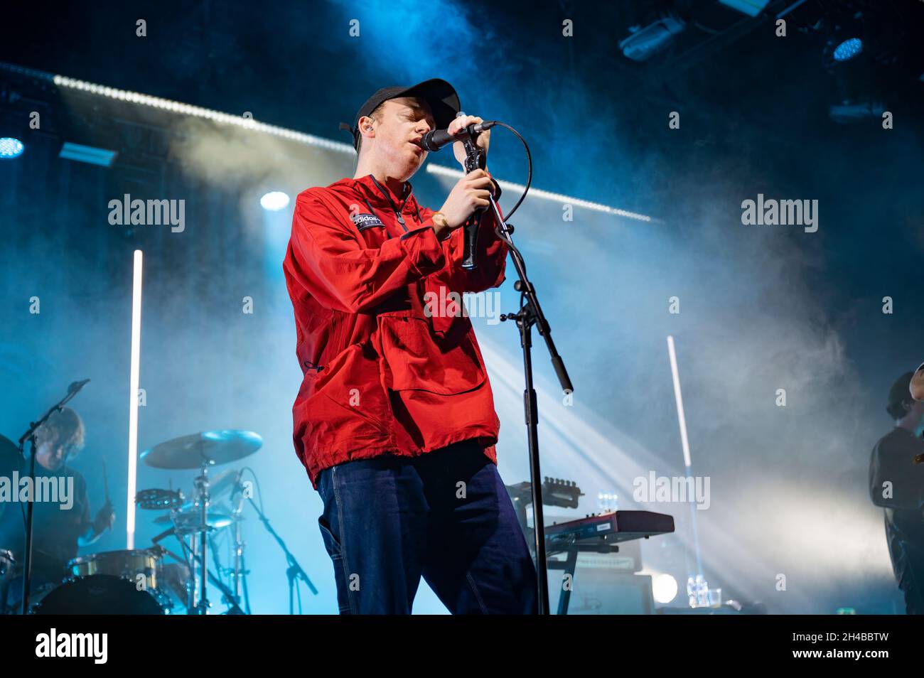 Manchester, UK. 1st November 2021. Tommy O'Dell, Matt Mason, and Johnny Took of the band DMA'S. perform the first of a 3 night run at Manchester Victoria Warehouse. 2021-11-01. Credit:  Gary Mather/Alamy Live News Stock Photo