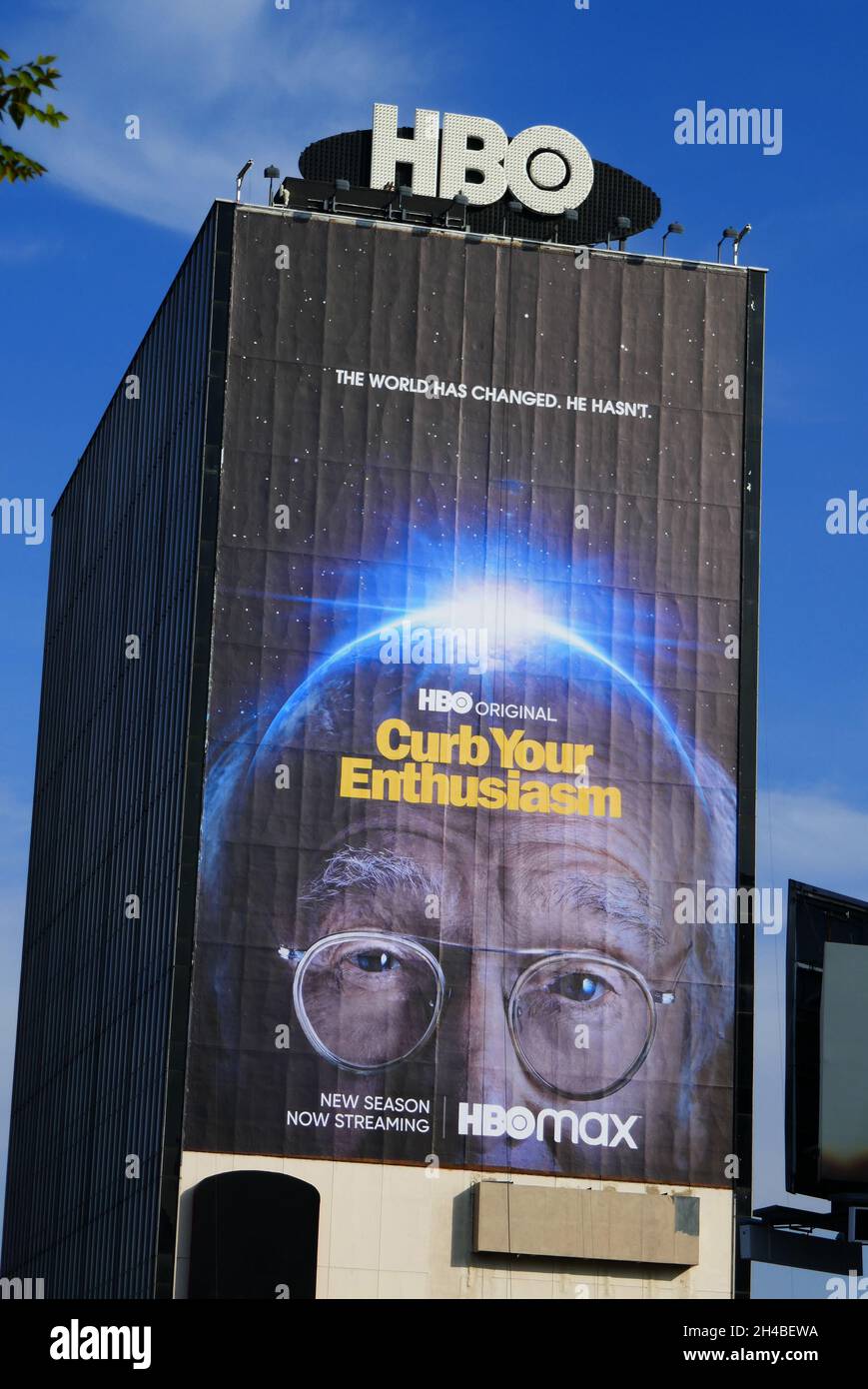 Los Angeles, California, USA 31st October 2021 A general view of atmosphere of Curb Your Enthusiasm billboard on October 31, 2021 in Los Angeles, California, USA. Photo by Barry King/Alamy Stock Photo Stock Photo