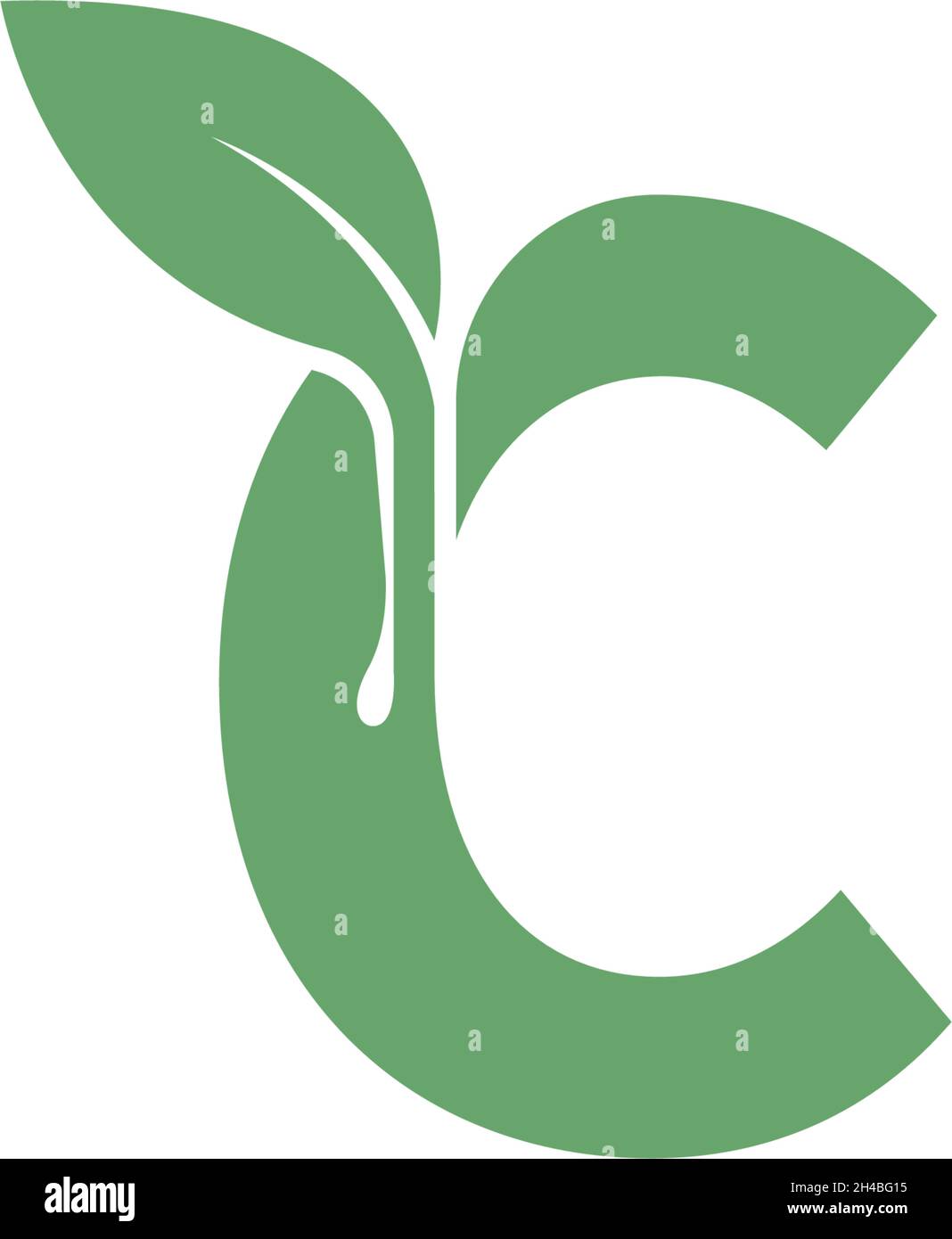 Letter C icon leaf design concept template vector Stock Vector Image ...