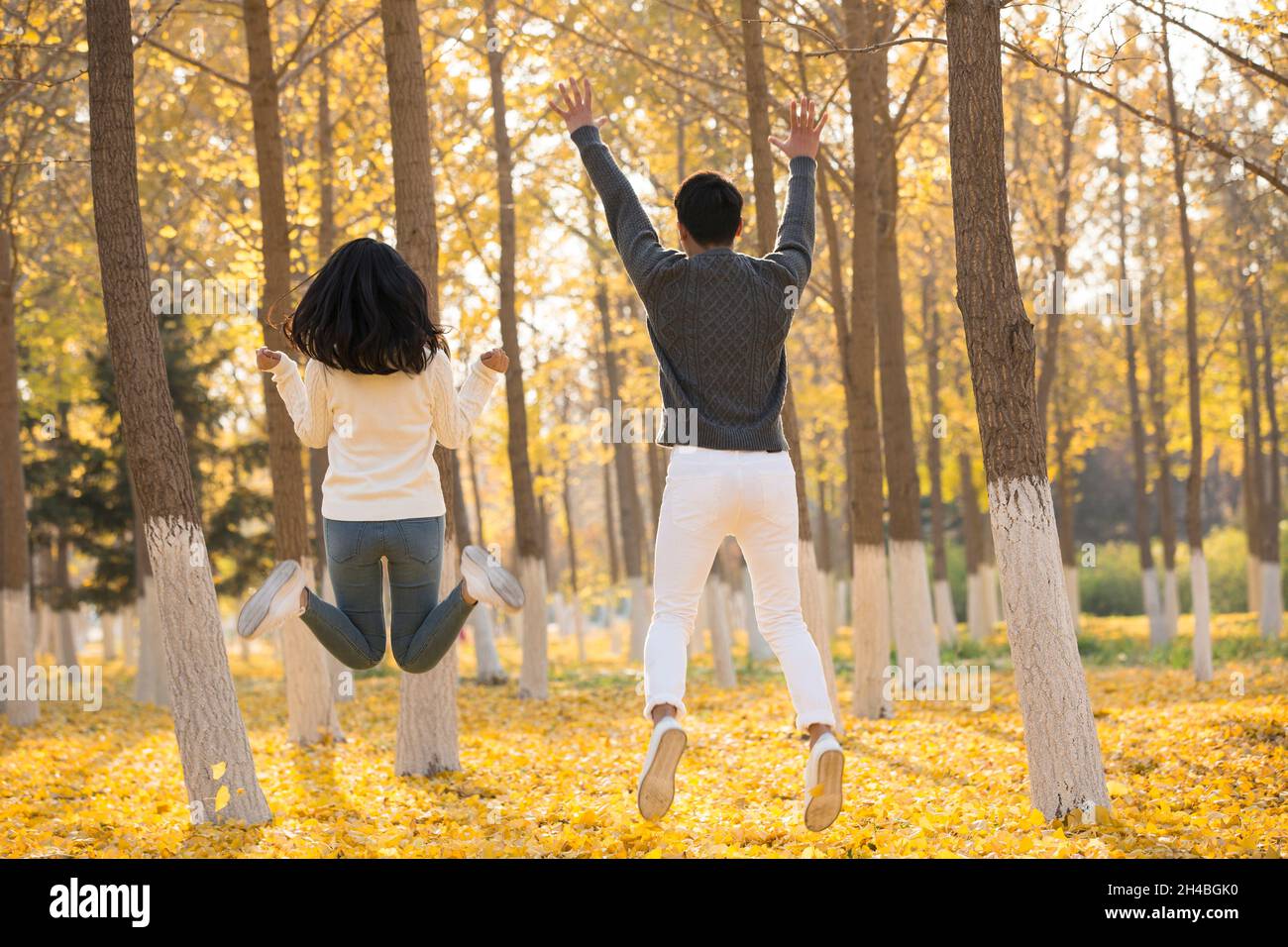 Back view excitement hi-res stock photography and images - Alamy