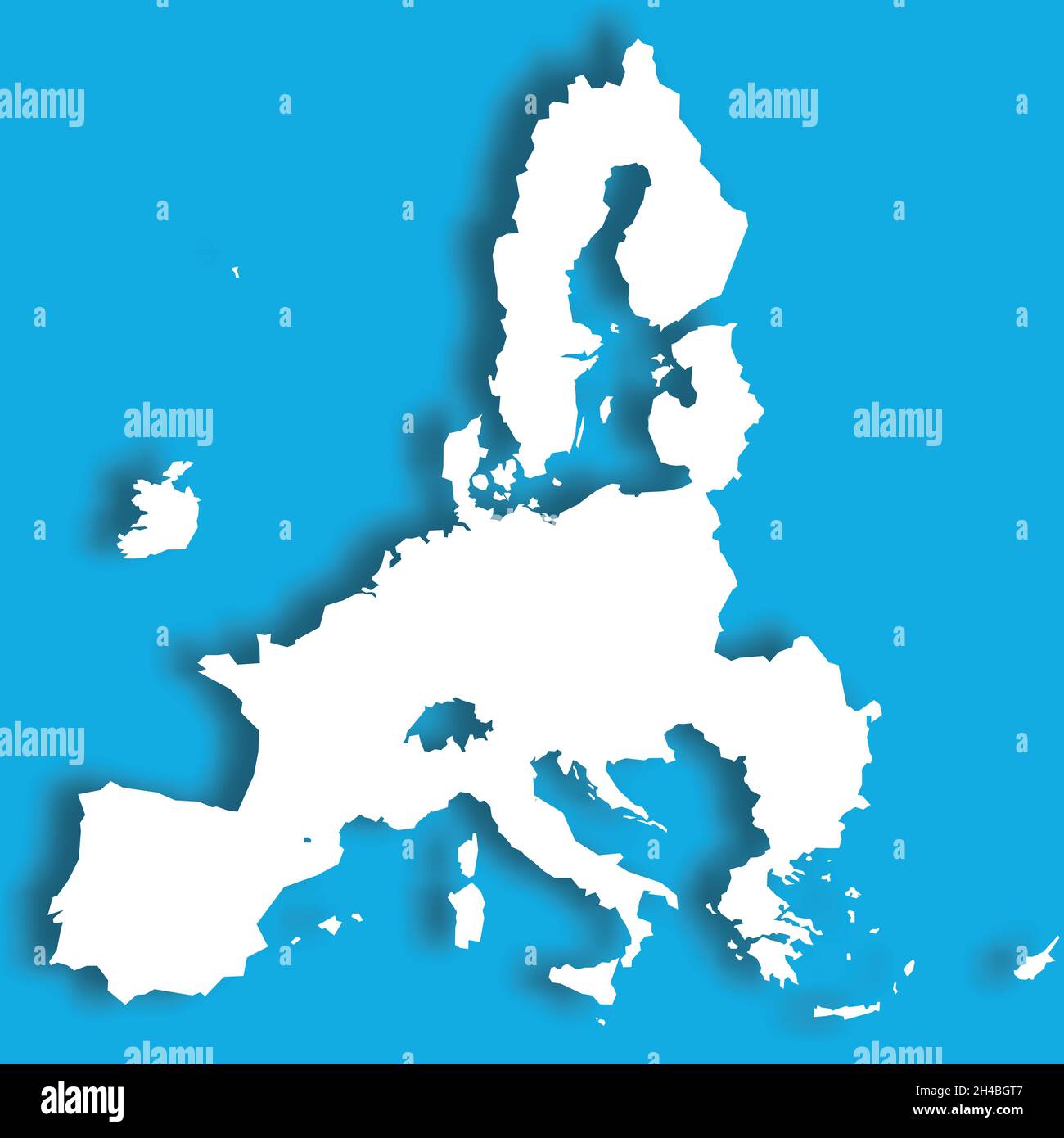 white-3d-map-of-european-union-stock-vector-image-art-alamy