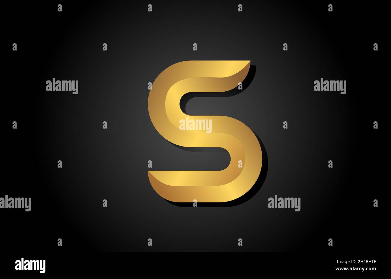 gold golden S alphabet letter icon logo design. Company template for ...