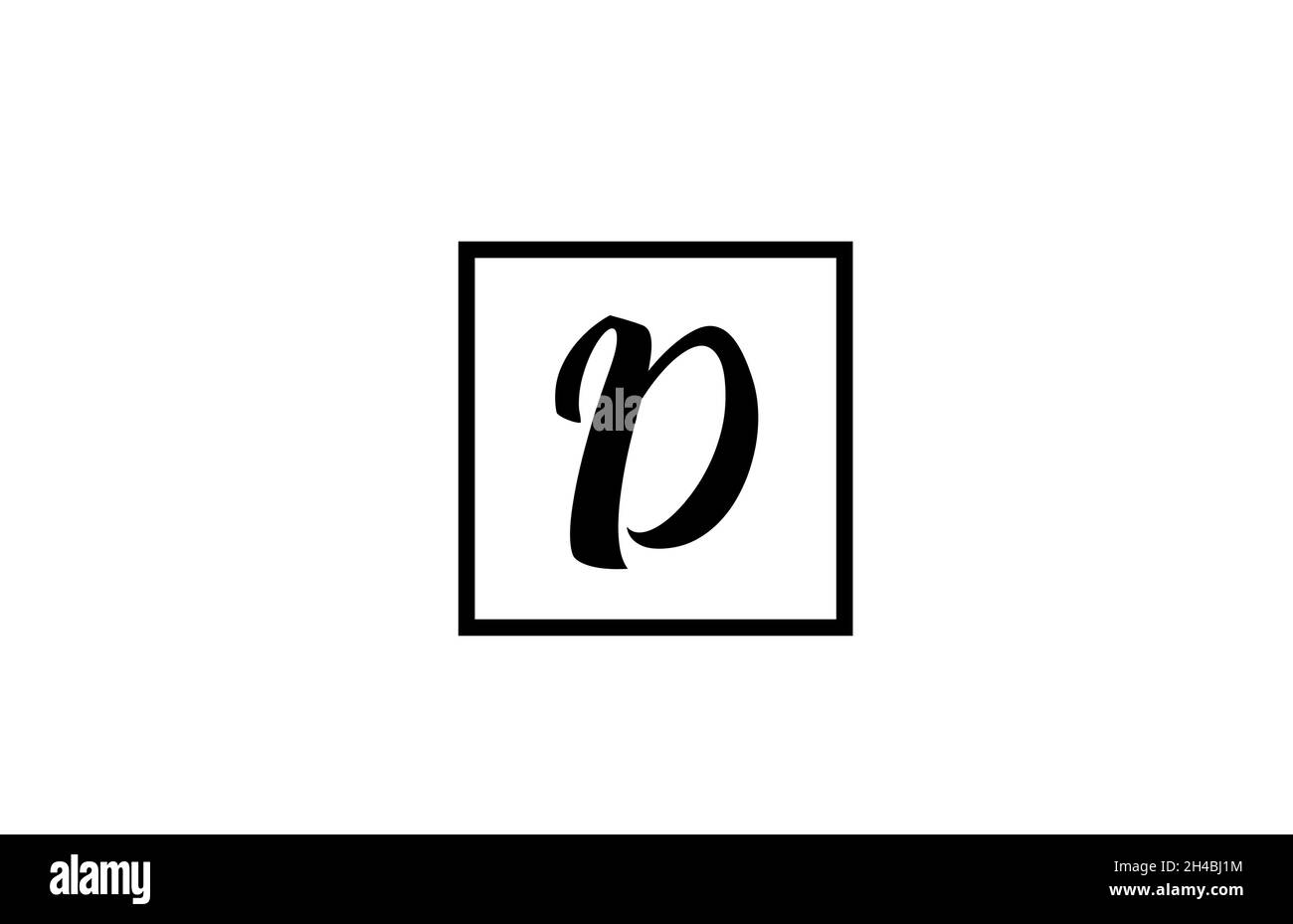 simple black and white D alphabet letter logo icon. Design for business ...