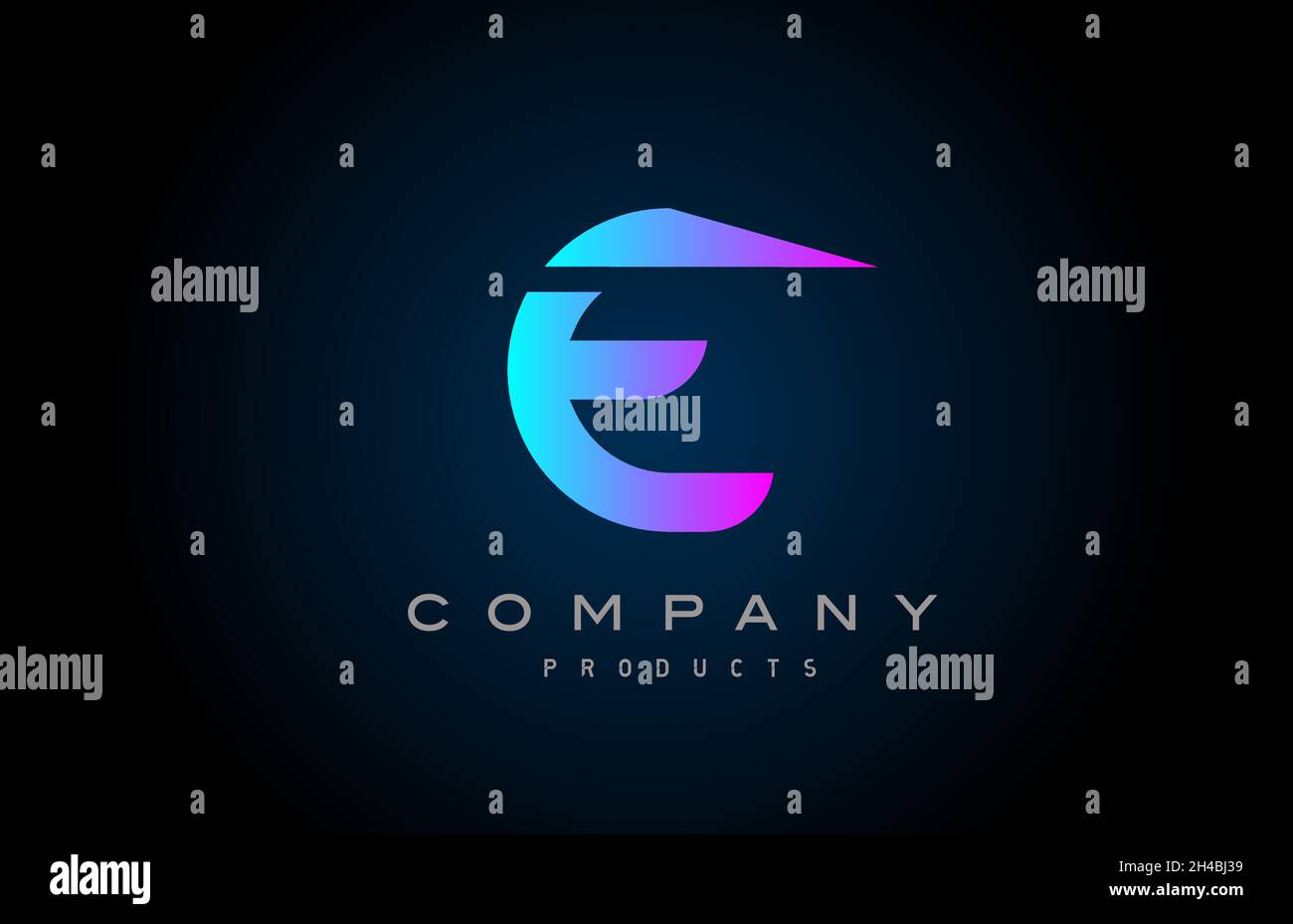 pink E alphabet letter logo icon. Design for business and company Stock ...