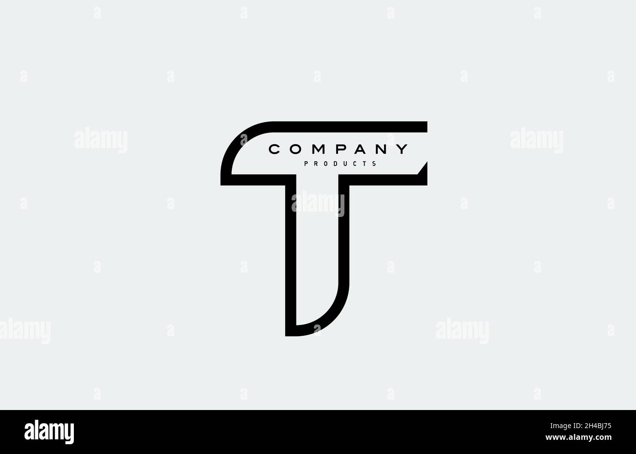 black T alphabet letter logo icon with line. Design for business and ...