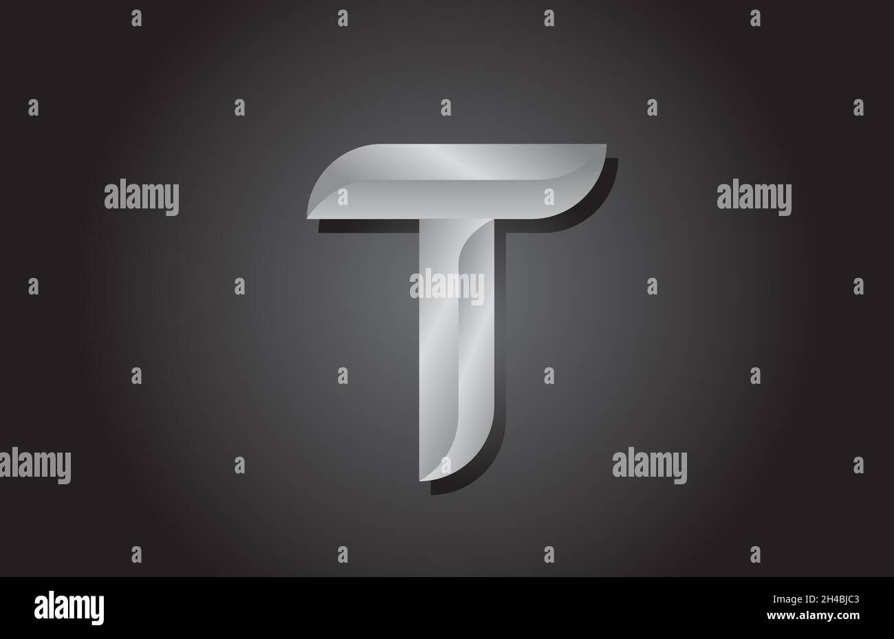 grey T alphabet letter icon logo design. Company template for business ...