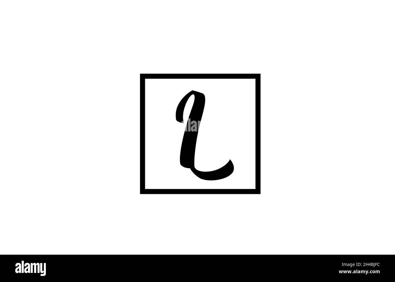 simple black and white L alphabet letter logo icon. Design for business ...