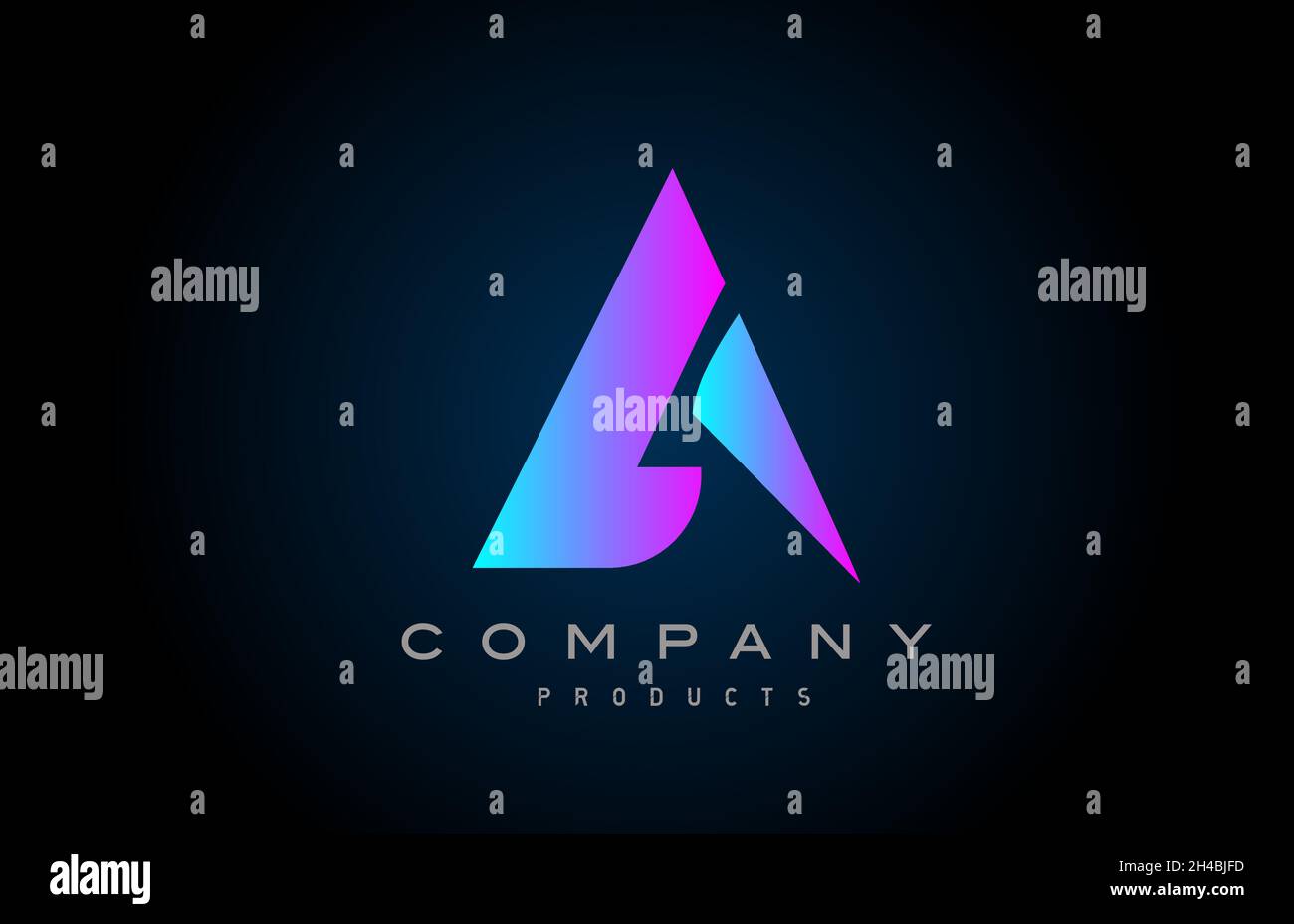 pink A alphabet letter logo icon. Design for business and company Stock ...