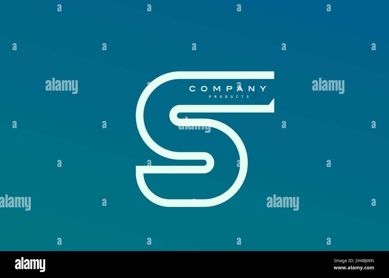 blue white S alphabet letter logo icon with line. Design for company ...