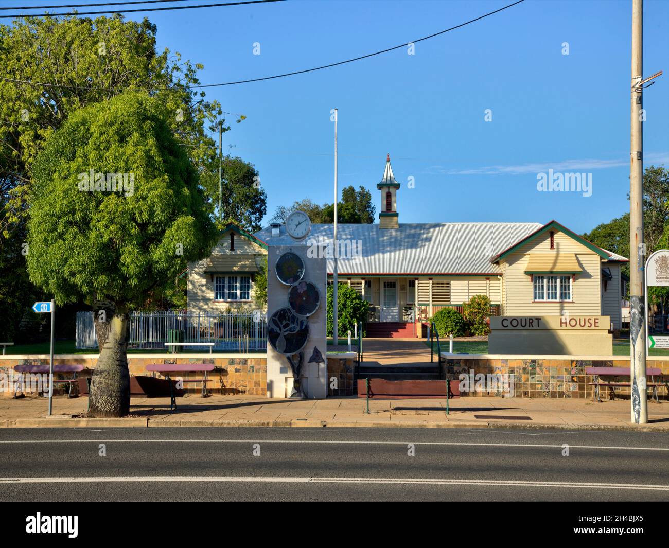 Local courthouse on Capper Street Gayndah Queensland Australia Stock Photo