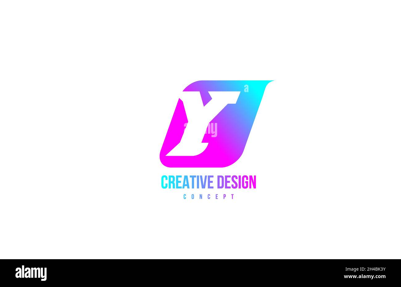 pink Y alphabet letter logo icon. Design for business and company Stock ...