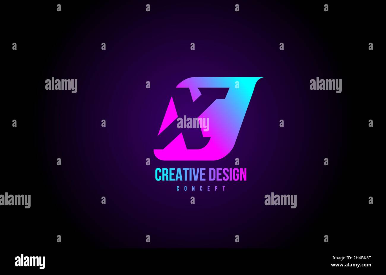 X alphabet letter logo icon in pink colour. Design for company and ...