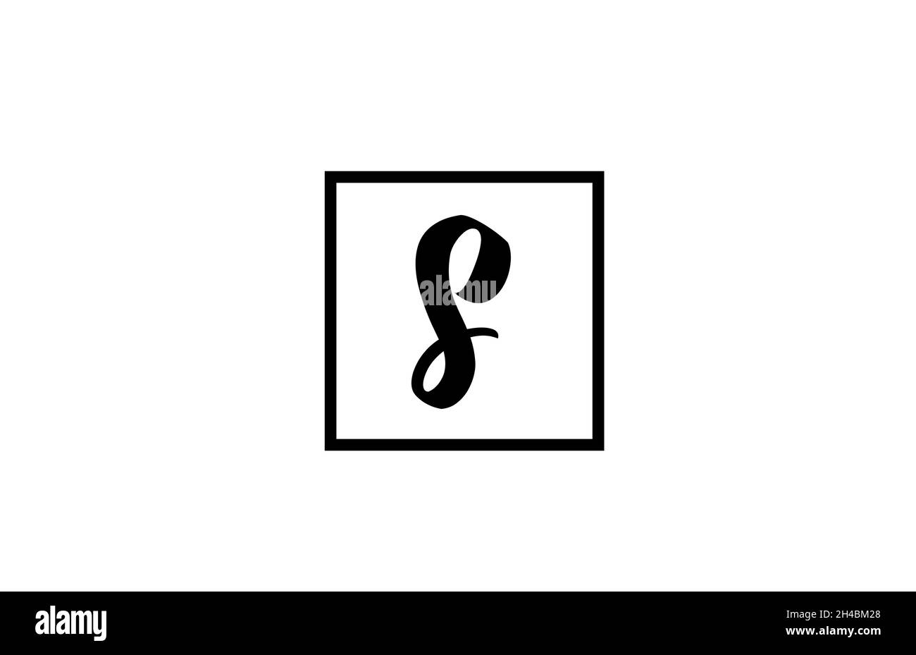 simple black and white S alphabet letter logo icon. Design for business ...