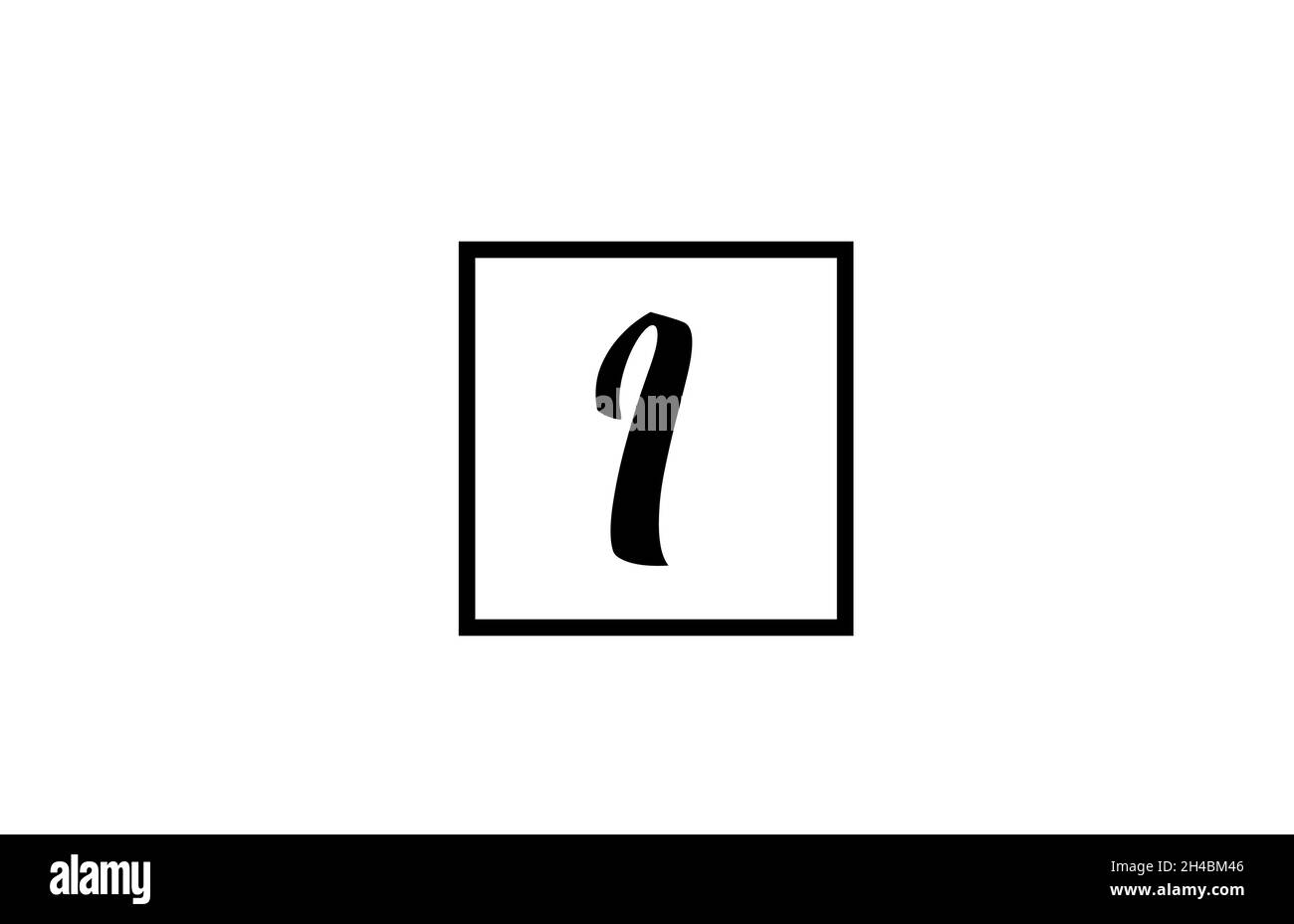 simple black and white I alphabet letter logo icon. Design for business ...