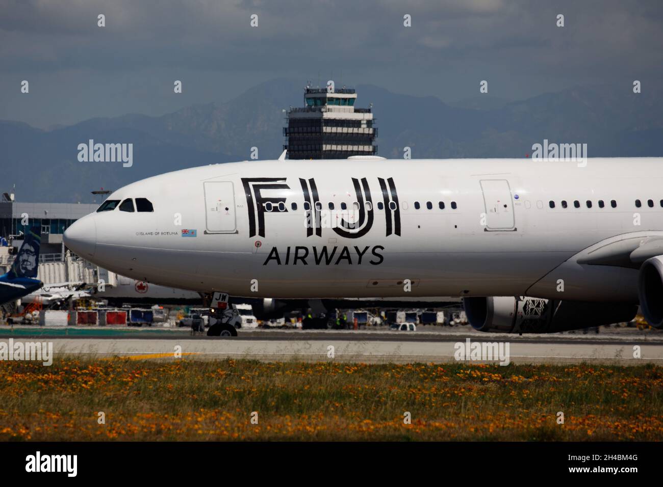 Los Angeles, California, USA. 28th Mar, 2019. A Fiji Airways Airbus A330-300 (Registration DQ-FJW) at Los Angeles International Airport (LAX) on Thursday, March 28, 2019 in Los Angeles, Calif. © 2019 Patrick T. Fallon (Credit Image: © Patrick Fallon/ZUMA Press Wire) Stock Photo