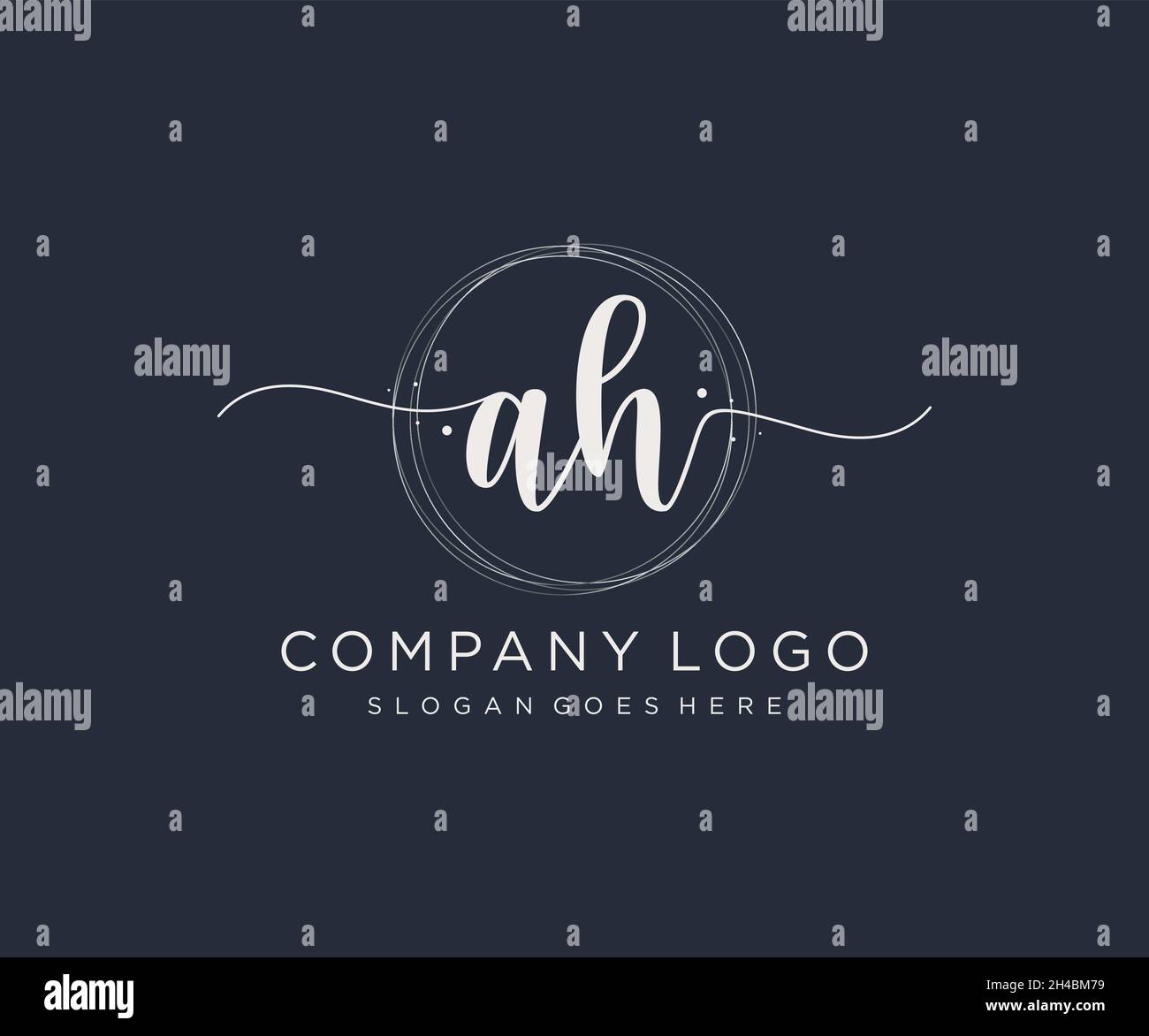 Ah Feminine Logo. Usable For Nature, Salon, Spa, Cosmetic And Beauty 