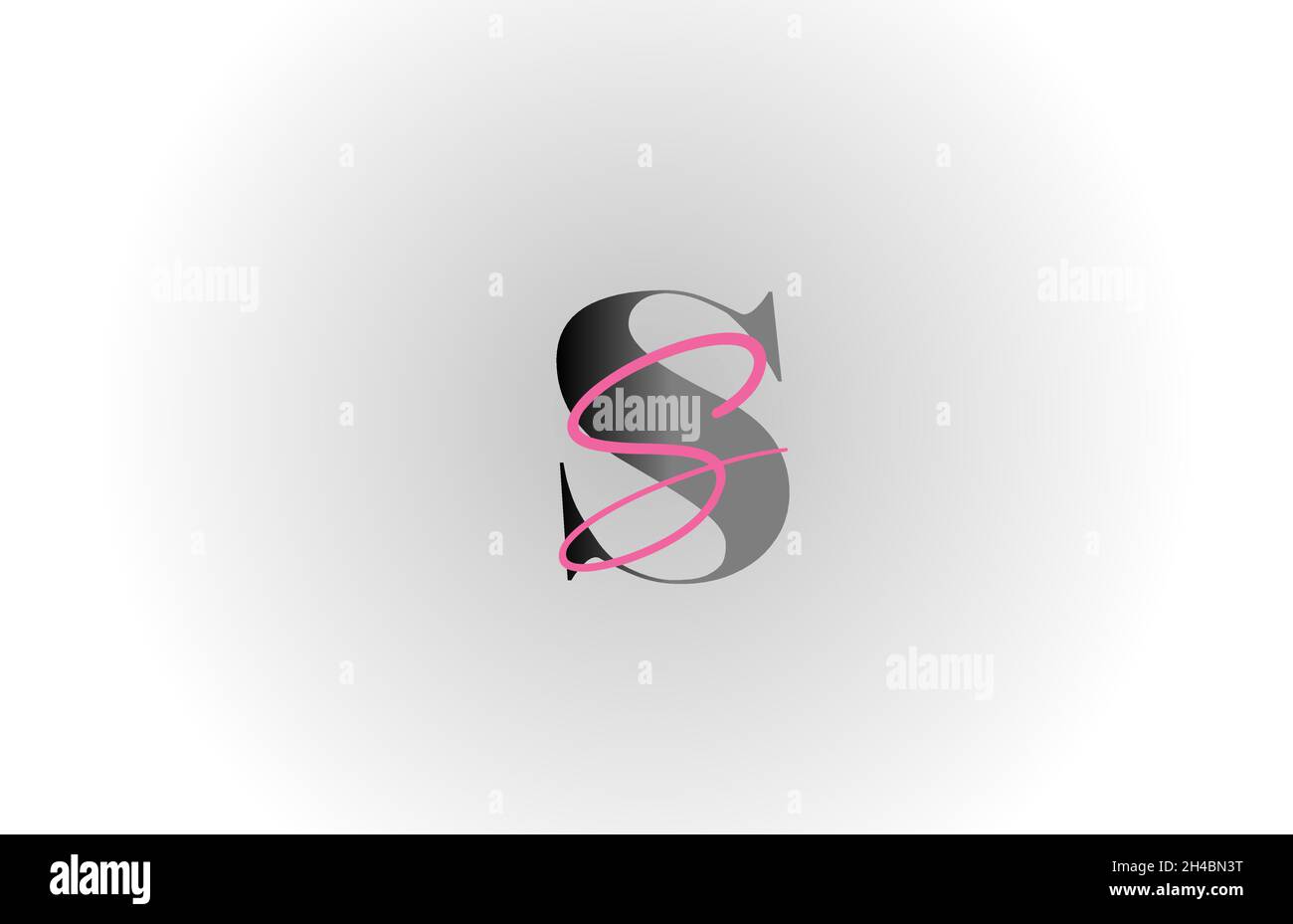 grey pink S alphabet letter logo icon. Creative design for business and ...