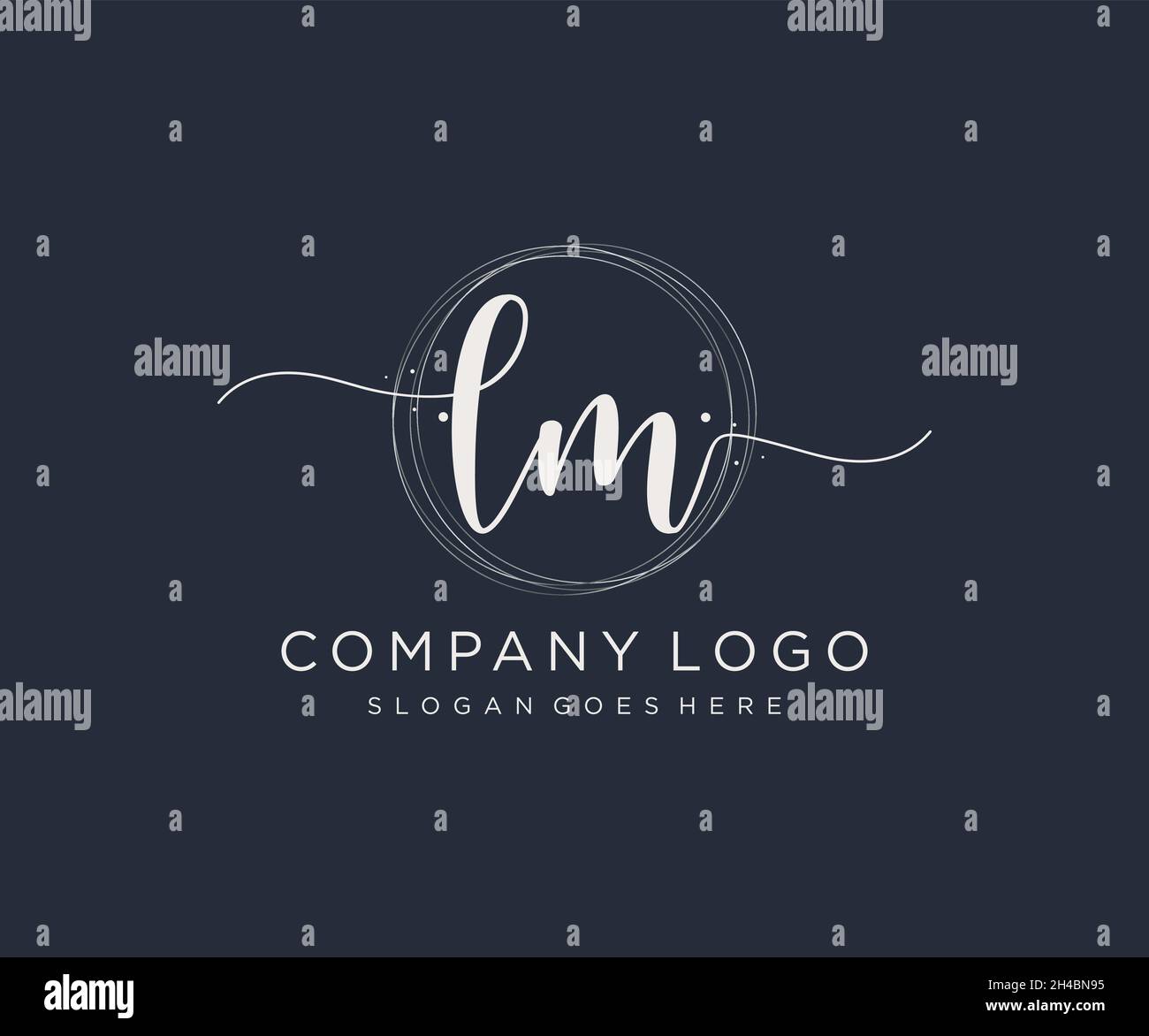 LM feminine logo. Usable for Nature, Salon, Spa, Cosmetic and Beauty ...