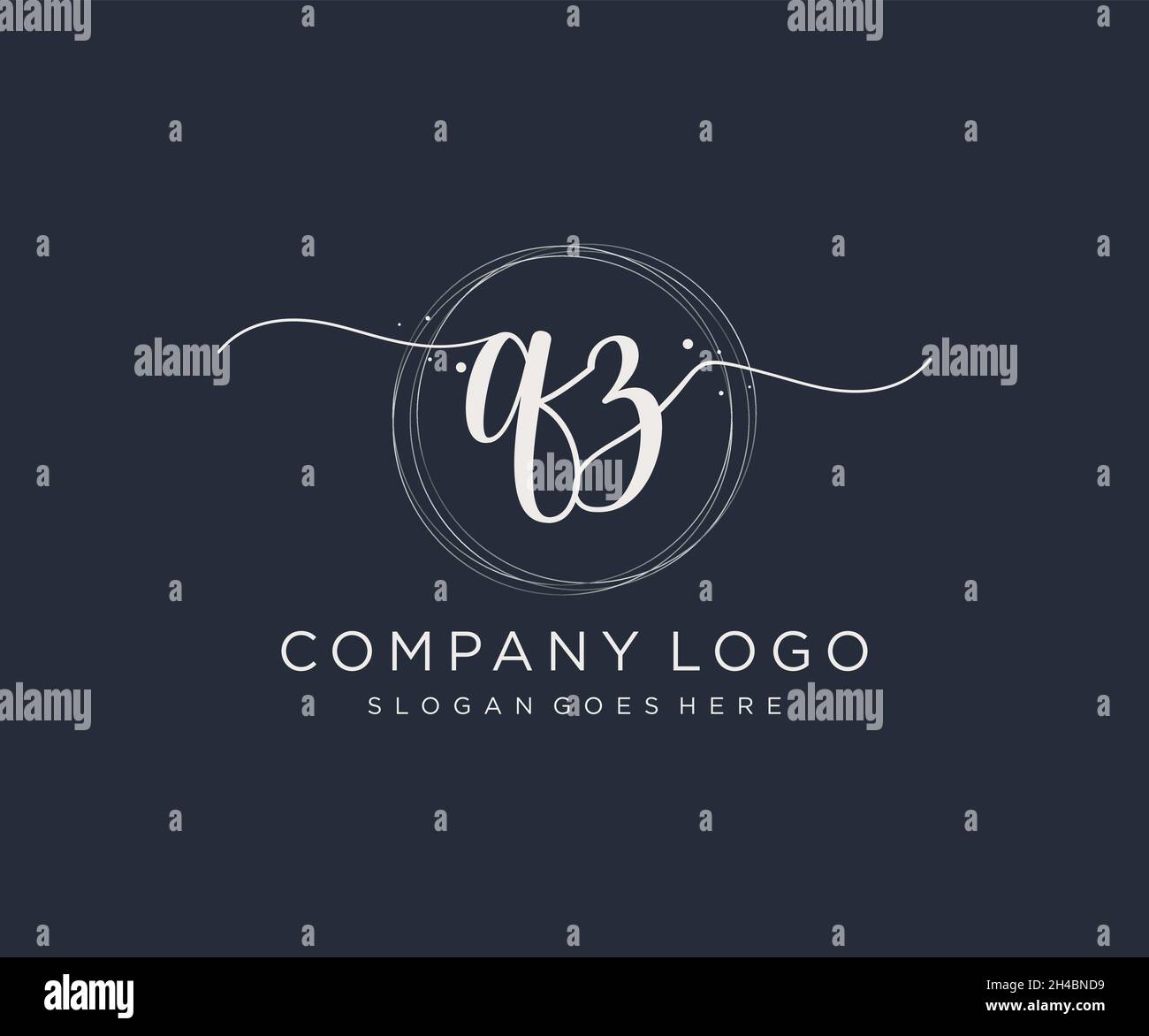 QZ feminine logo. Usable for Nature, Salon, Spa, Cosmetic and Beauty ...