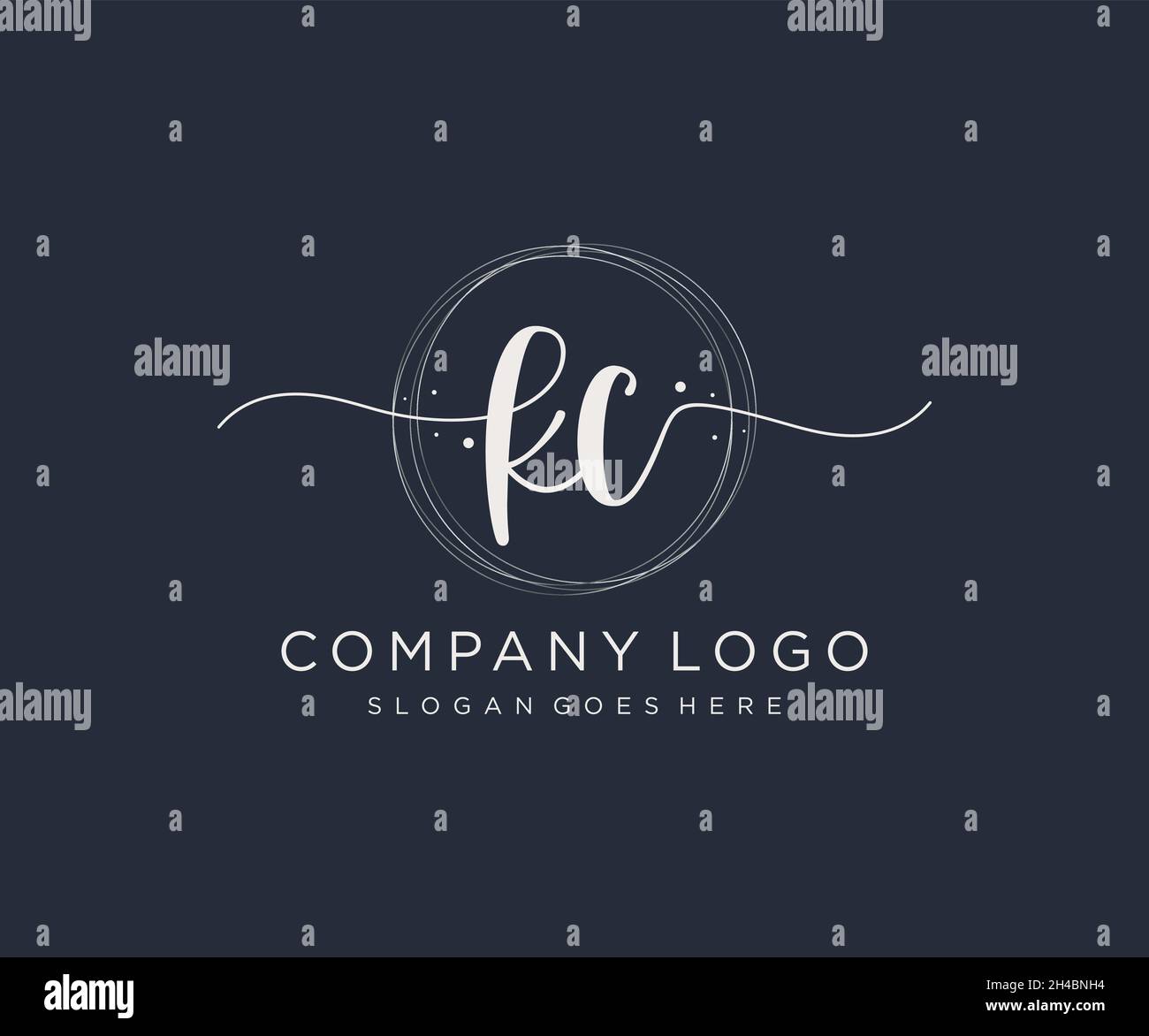 KC feminine logo. Usable for Nature, Salon, Spa, Cosmetic and Beauty ...