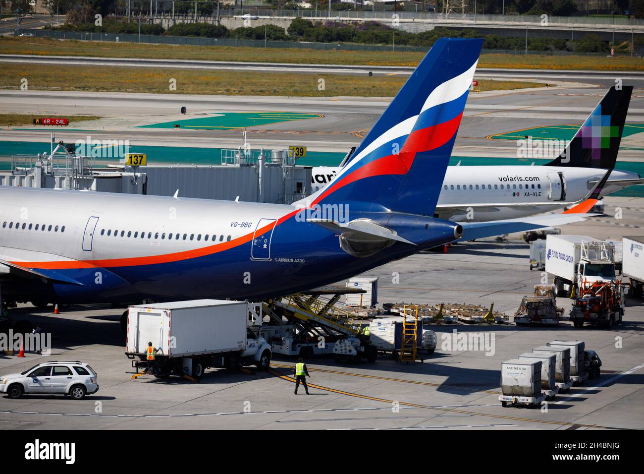 Los Angeles, California, USA. 28th Mar, 2019. An Aeroflot Russian ...