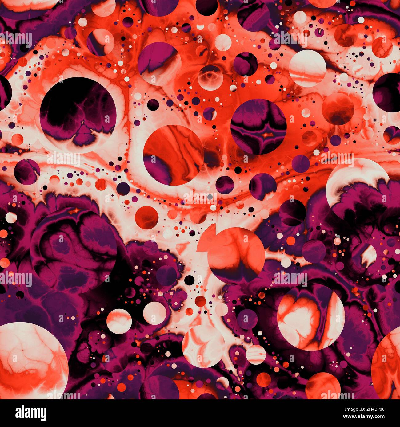 Seamless pattern of marbled orbs that gives a dreamy fantasy mysterious ...