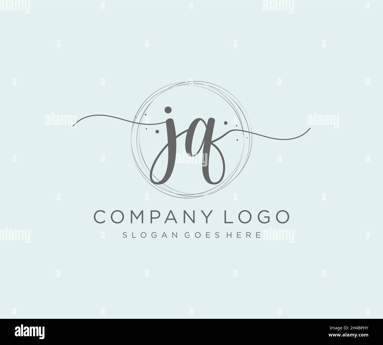 JQ feminine logo. Usable for Nature, Salon, Spa, Cosmetic and Beauty