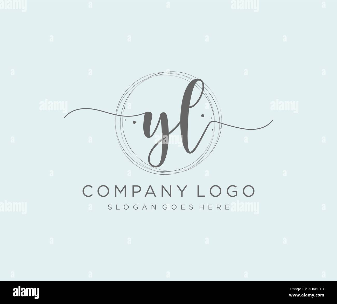 Modern yl logo design for business and company Vector Image