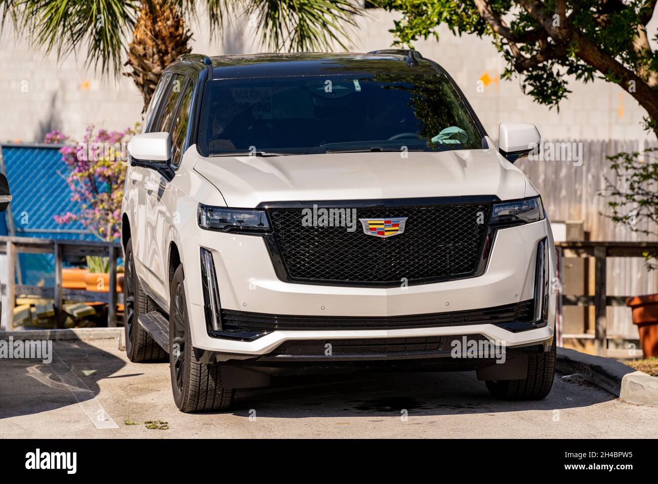 Fort Lauderdale, FL, USA October 31, 2021 Photo of a new Cadillac