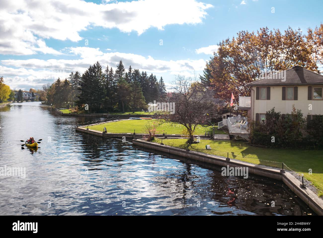 canal in lagoon city, ontario, canada Stock Photo - Alamy