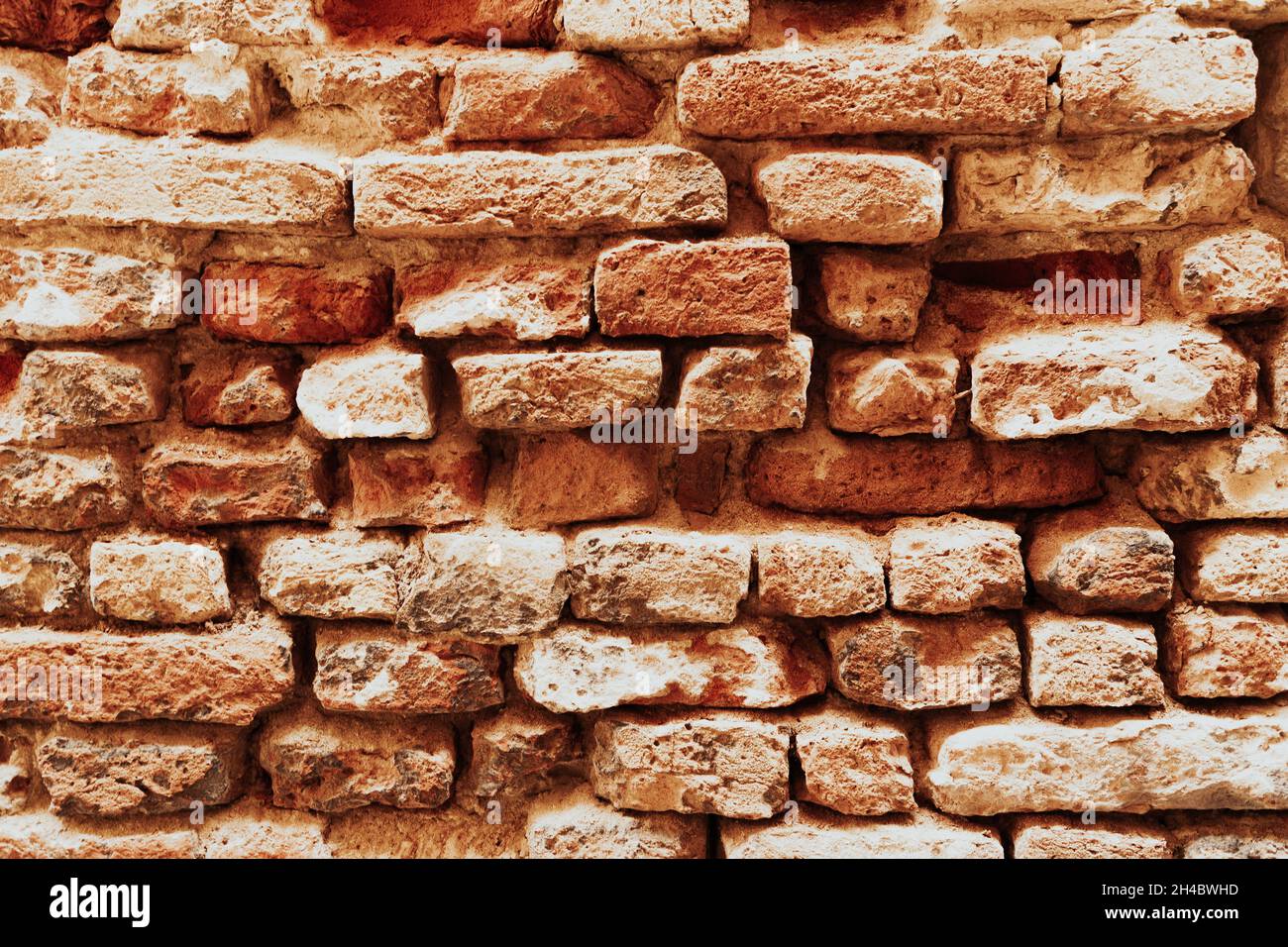 Brick wall structure of an old house Stock Photo Alamy
