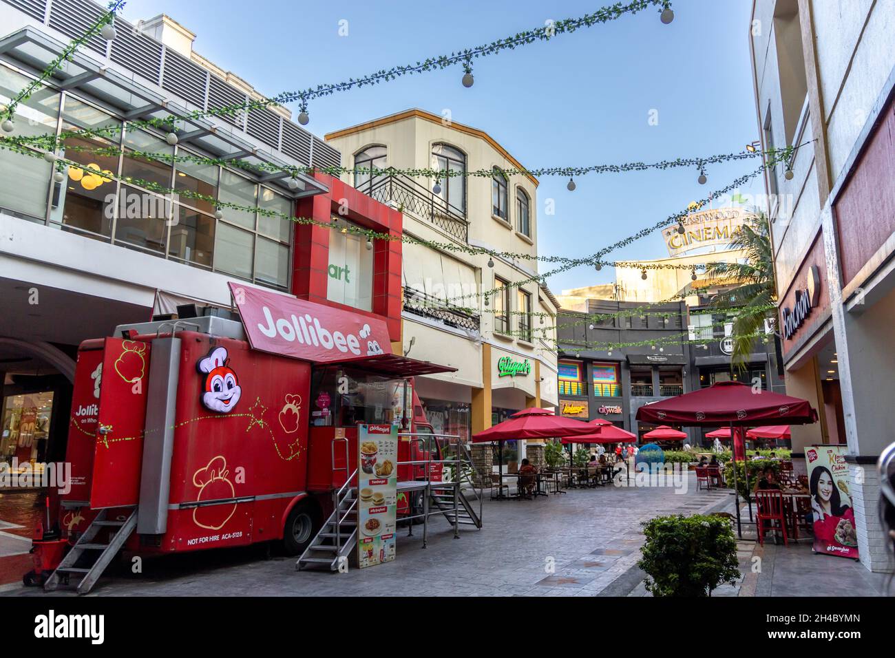 Sunday afternoon Eastwood shopping mall scene, Metro Manila