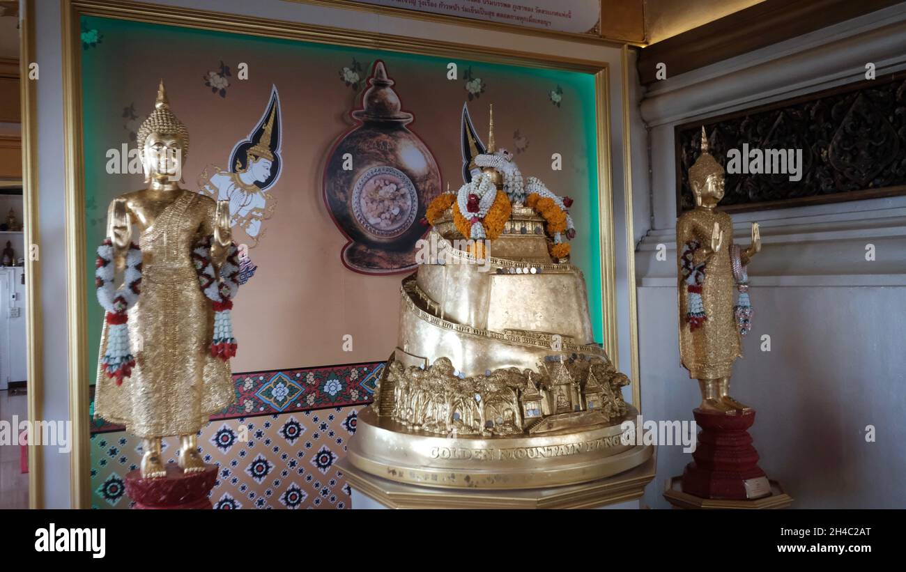 Wat Saket aka Temple of the Golden Mount, Pom Prap Sattru Phai, Bangkok,Thailand Stock Photo