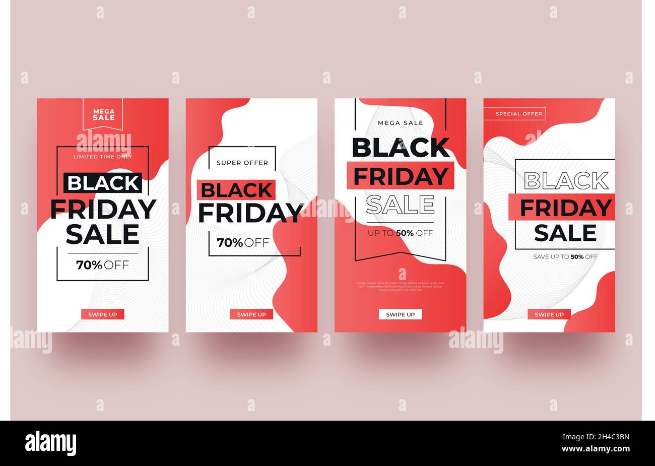 gradient black friday instagram stories collection vector design ...