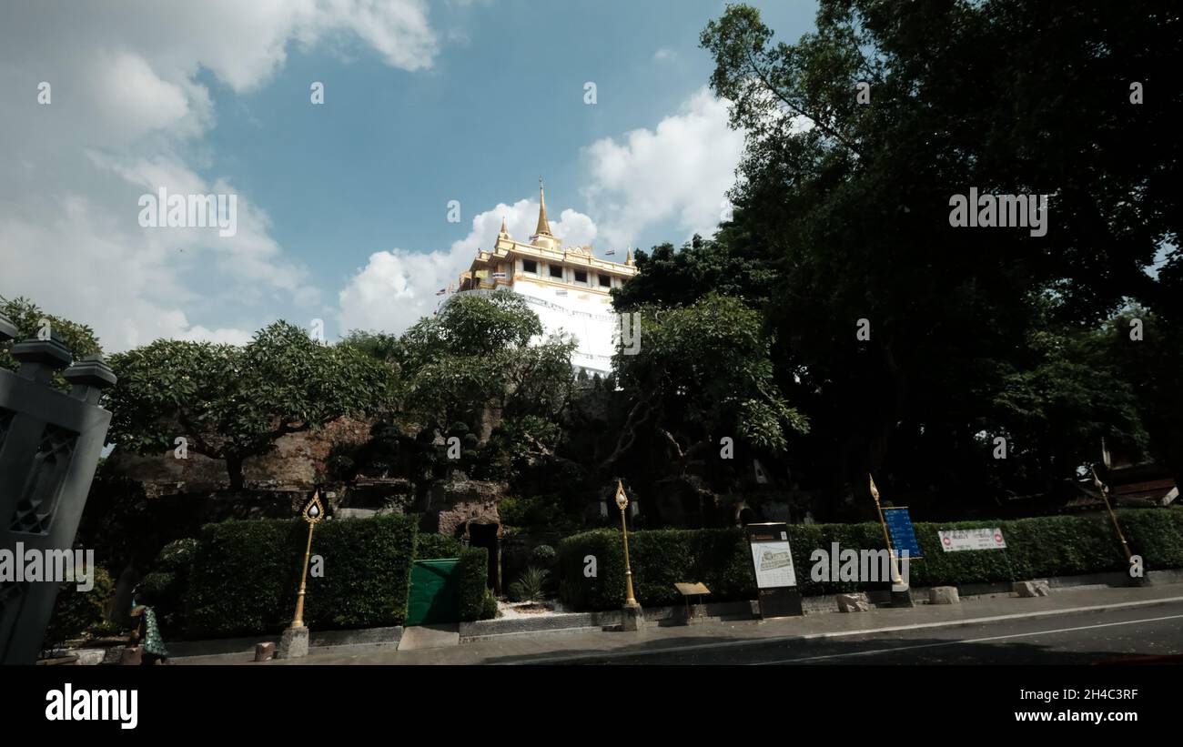 Wat Saket aka Temple of the Golden Mount, Pom Prap Sattru Phai, Bangkok,Thailand Stock Photo