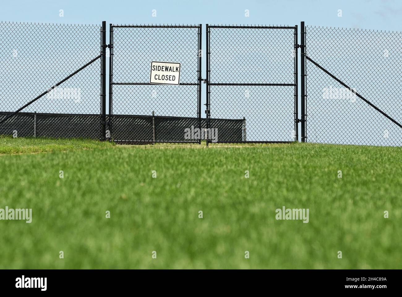 fence with the sign 