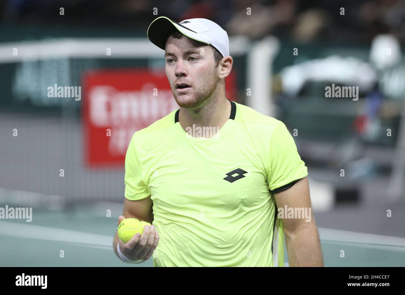 Paris, France. 01st Nov, 2021. Dominik Koepfer of Germany during day 1 of  the Rolex Paris Masters 2021, an ATP Masters 1000 tennis tournament on  November 1, 2021 at Accor Arena in