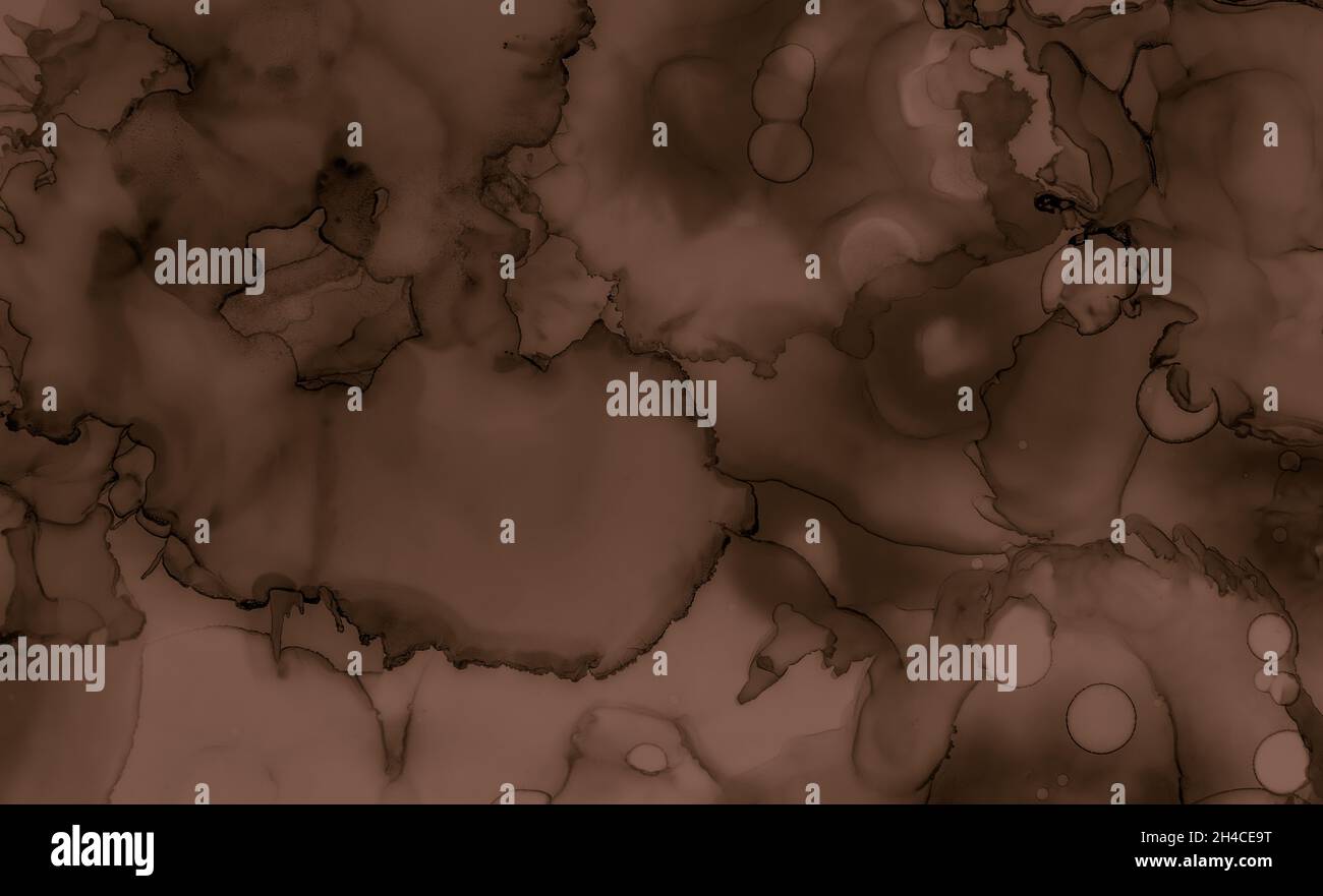 Liquid Chocolate Texture. Brown Coffee Wallpaper. Stock Photo