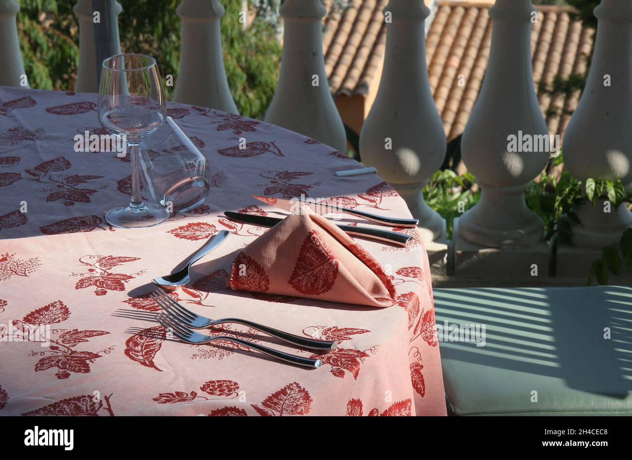 restaurant in bormes les mimosas, france, french riviera Stock Photo