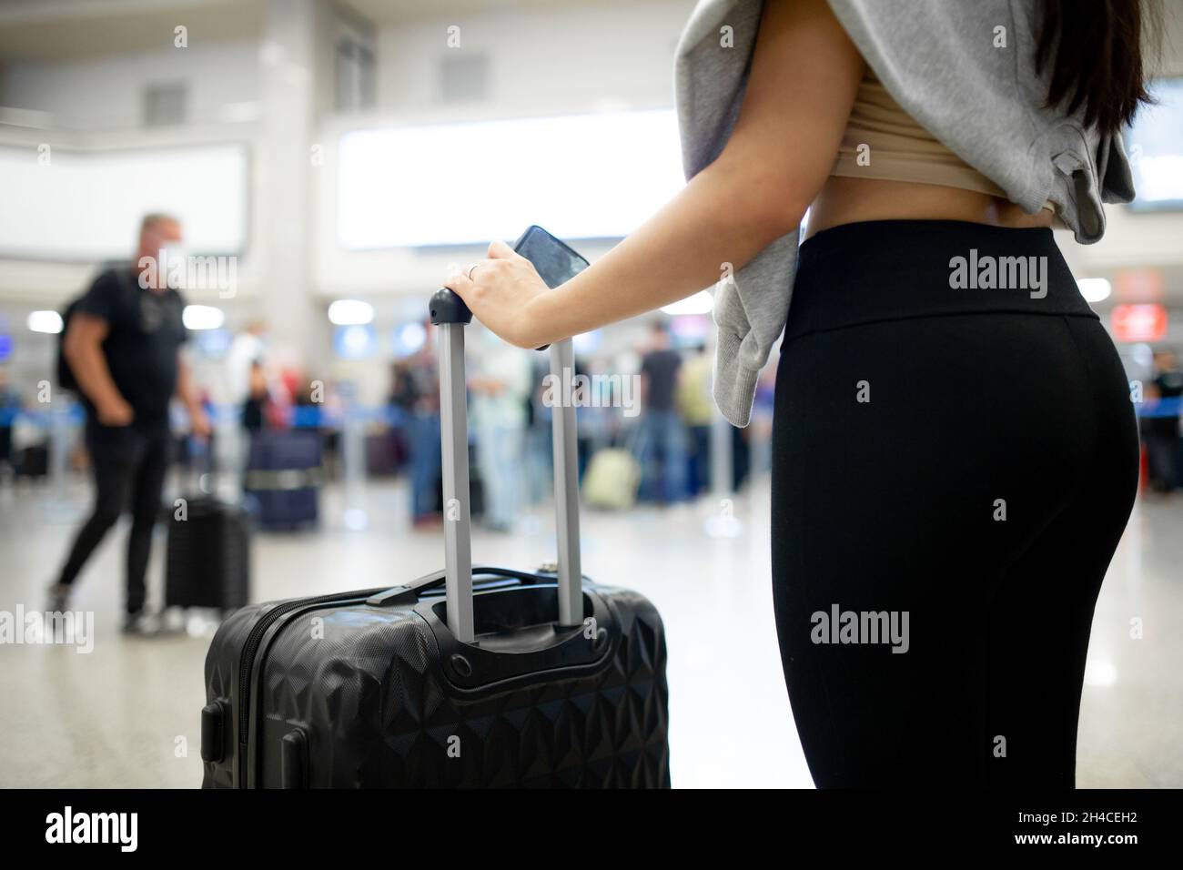 Beautiful business woman waiting airport hi-res stock photography and ...